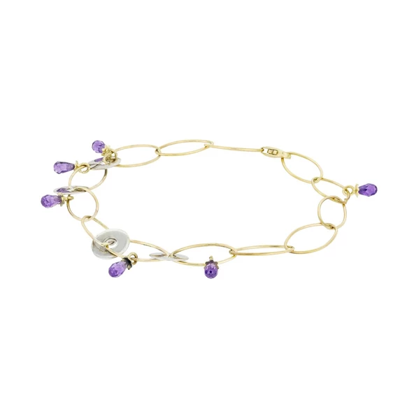 Renkli Taşlı Altın Bileklik T041770 ürün görseli 1