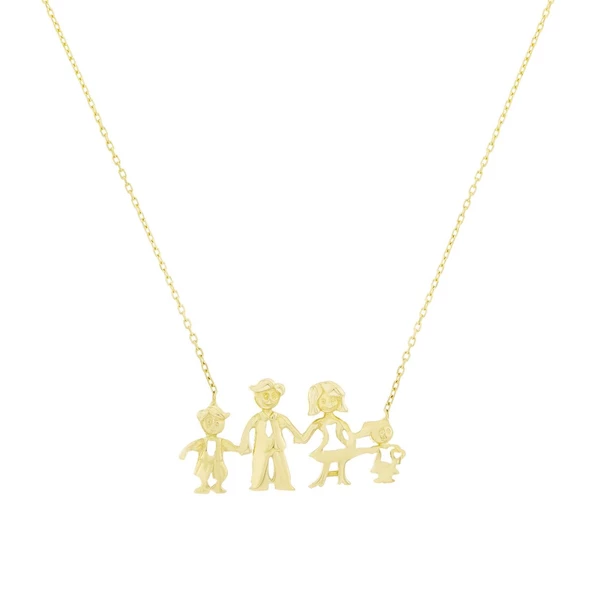 Altın Aile Kolye T044318 ürün görseli 1