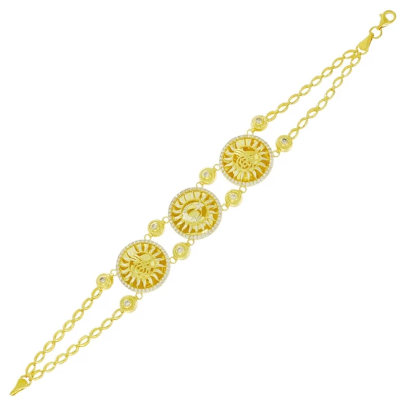 Osmanlı Tuğralı Altın Bileklik T048610 ürün görseli 1