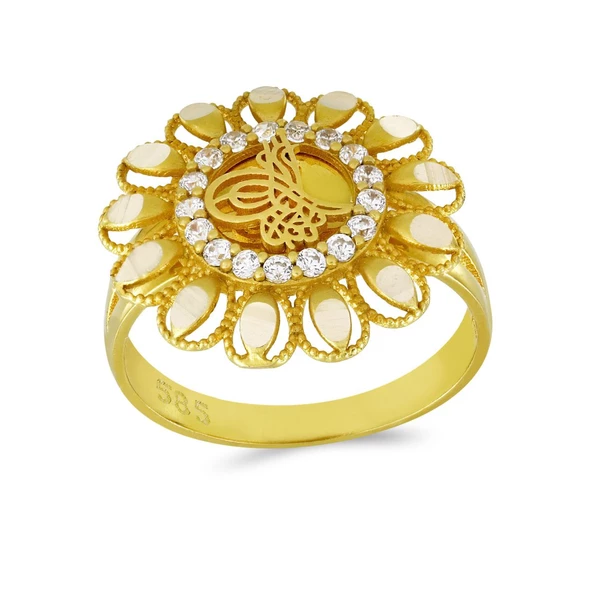 Altın Tuğralı Yüzük T049606 ürün görseli 1