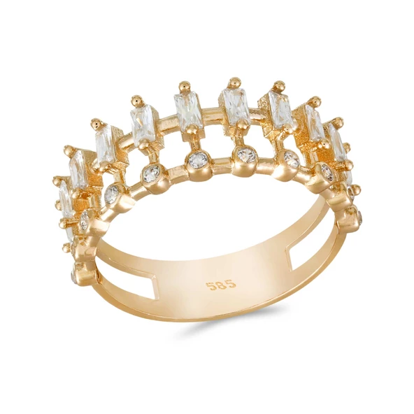 Taşlı Altın Yüzük T056323 ürün görseli 1