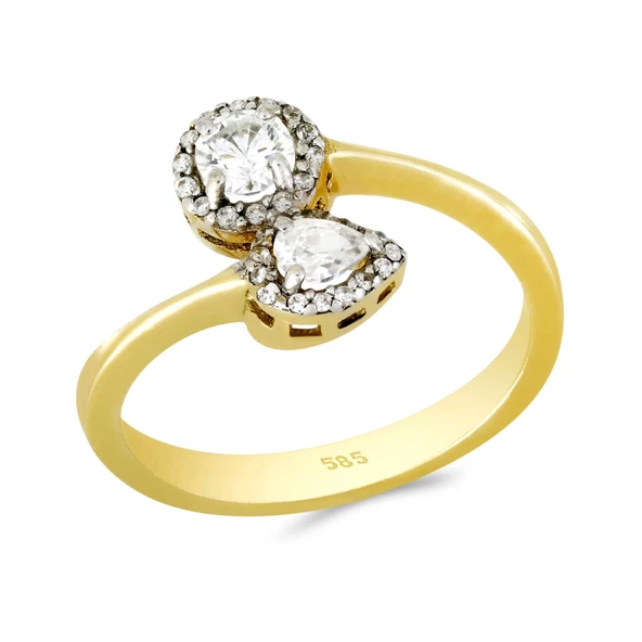 Taşlı Altın Yüzük T023605 ürün görseli 1