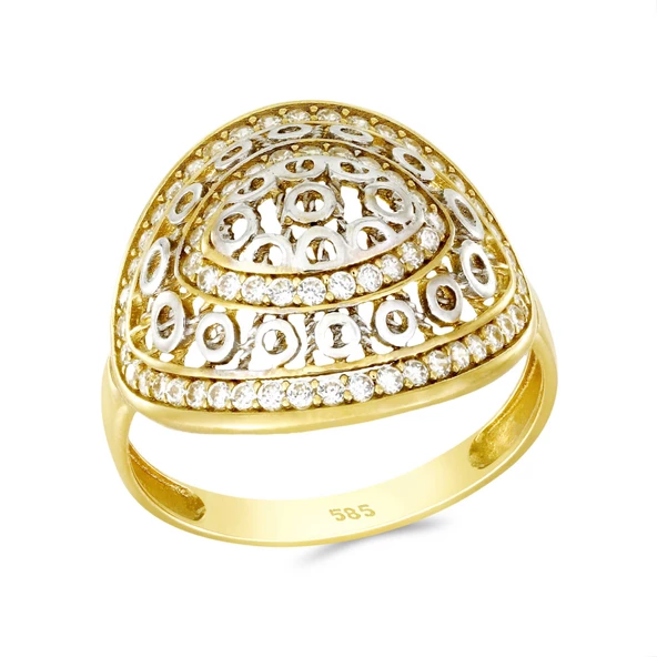 Taşlı Altın Yüzük T019306