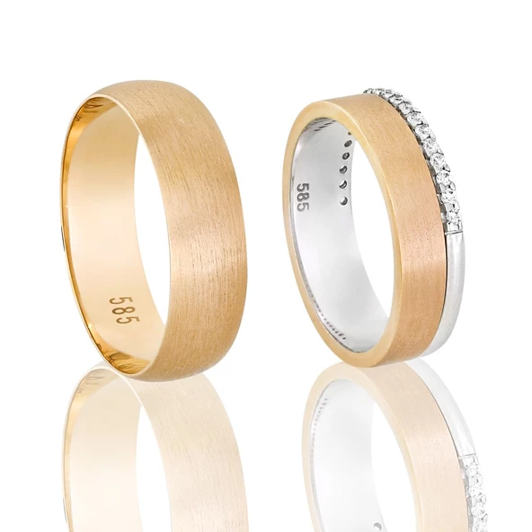 Altın Çift Alyans T046536​-T044999