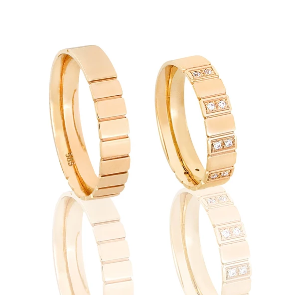 Altın Çift Alyans T046609​-T046610 ürün görseli 1