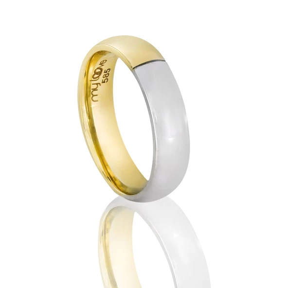 Altın Çift Alyans T045065-T045066 - Resim 2