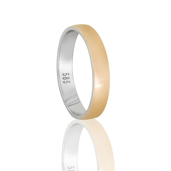 Altın Çift Alyans T045075-T045076 - Resim 2