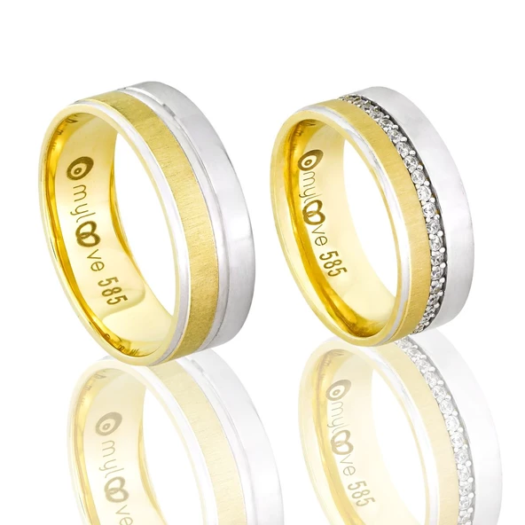 Altın Çift Alyans T044885​-T044886 ürün görseli 1