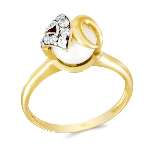 Altın İnci Yüzük T007799 ürün görseli 1