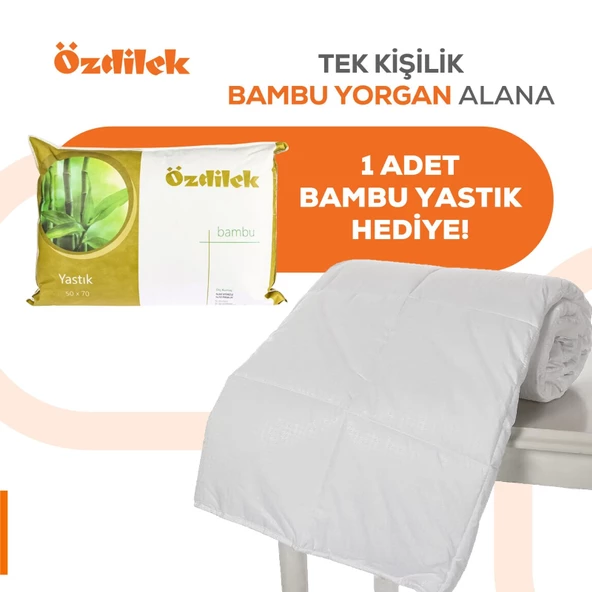 Özdilek Tek Kişilik Bambu Yorgan 1 Adet Bambu Yastık Hediyeli