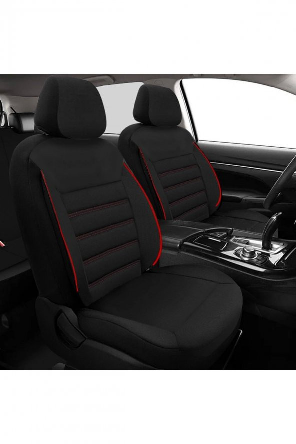 NiCe Shop Chevrolet Lacetti Uyumlu Koltuk Kılıfı Dark Color - Kırmızı