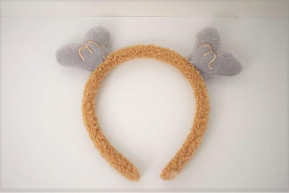 Geyik boynuzu Peluş Taç Kahverengi Taç Kadın Kız SaçToka 11186 - 2