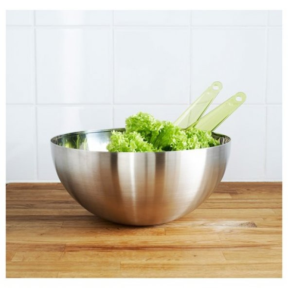 Servis,Salata Kasesi IKEA Paslanmaz Çelik MeridyenDukkan 20 cm Kase Sunum,Derin - 3