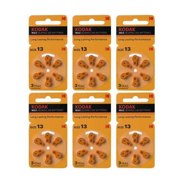 PR 41 312 İşitme Cihaz Pili 6lı 6 Paket Kodak PR41 Kulak Cihazı Pili 6lı 6 Paket