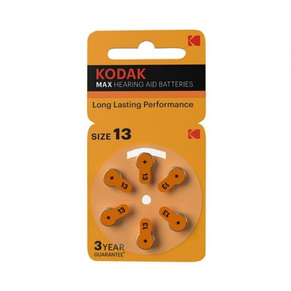 PR 48 13 İşitme Cihaz Pili 6lı 1 Paket Kodak PR48 Kulak Cihazı Pili 6lı 1 Paket