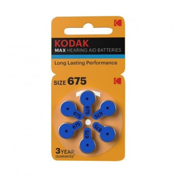 PR 44 675 İşitme Cihaz Pili 6lı 1 Paket Kodak PR44Kulak Cihazı Pili 6lı 1 Paket