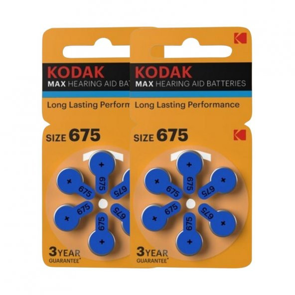 PR 44 675 İşitme Cihaz Pili 6lı 2 Paket Kodak PR44Kulak Cihazı Pili 6lı 2 Paket