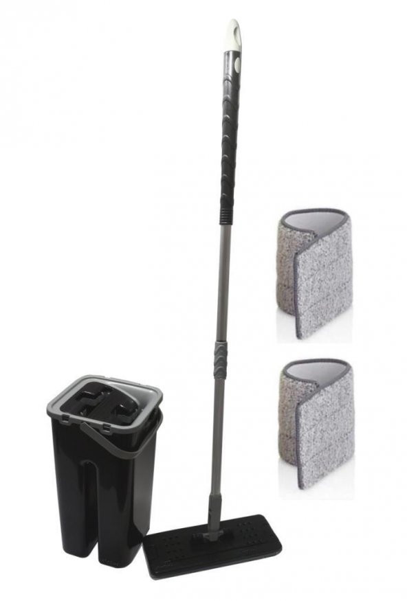 Mikrofiber Sistemli Tablet Mop Çift Paspaslı Smart Flat Mop Temizlik Seti - 5