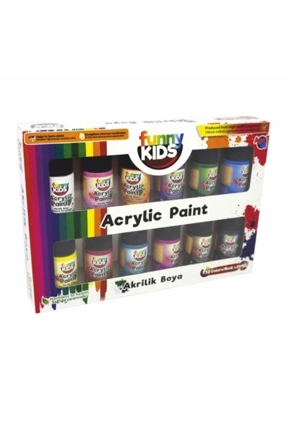Funny Kids Akrilik Boya 12'li Set 20 ml