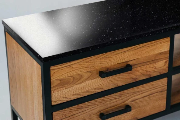 D-c-fix 349-8297 Parlak Siyah Granit Desen Yapışkanlı Folyo (67,5cm x 1mt) - 6