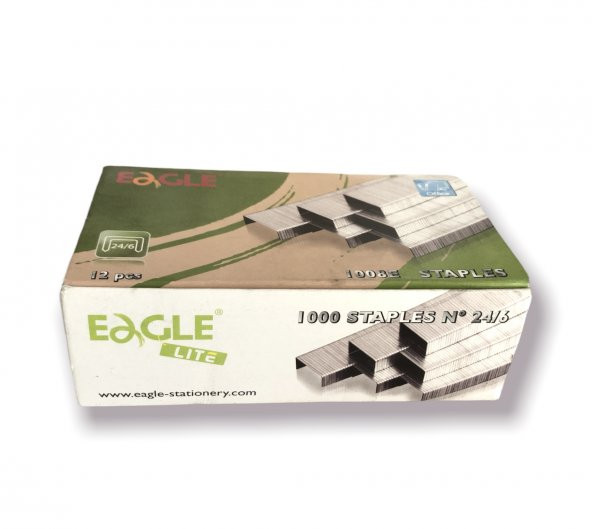 Eagle Zımba Teli Beyaz No:24/6 - 1000 Li 12 Li Pkt
