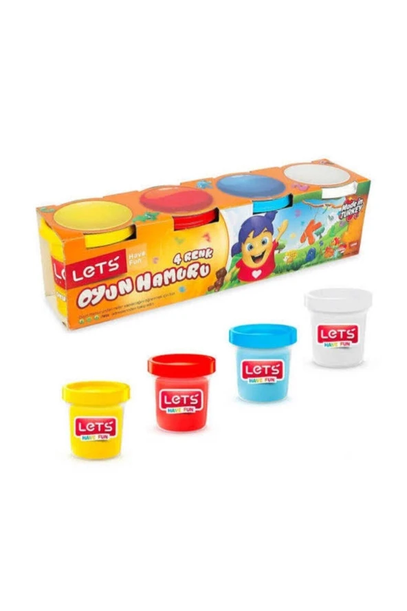 Lets Oyun Hamuru 4 Renk 460 Gram Oyun Hamuru