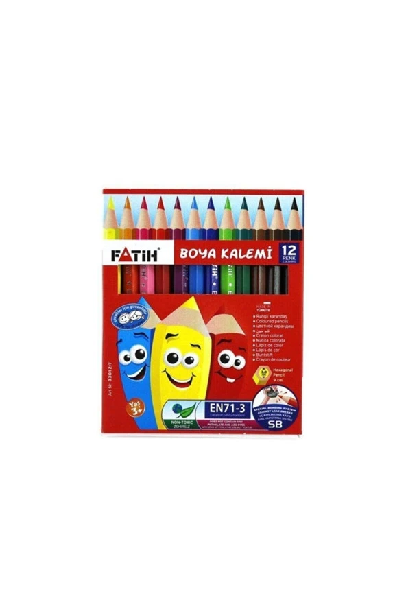 Fatih Kuru Boya Yarım Boy 12 Li Yarım Boy Kuru Boya - 1