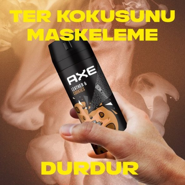 Axe Erkek Deodorant & Bodyspray Leather & Cookies 48 Saat Etkileyici Koku 150 ML - 8