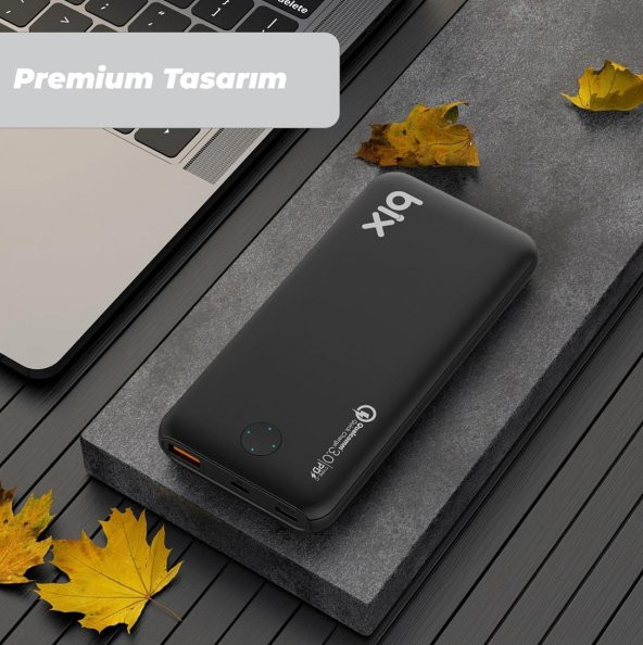 Bix PB10-QPD 18W Çift Çıkışlı QC 3.0 PD 10000 mAh Powerbank Beyaz - 4