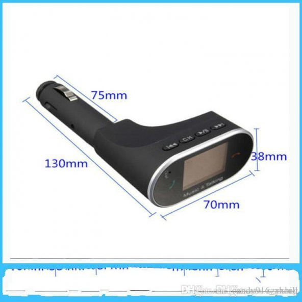 Kingboss Araç Kiti FM Transmitter Bluetooth USB Mp3 Çalar Konuşma - 4