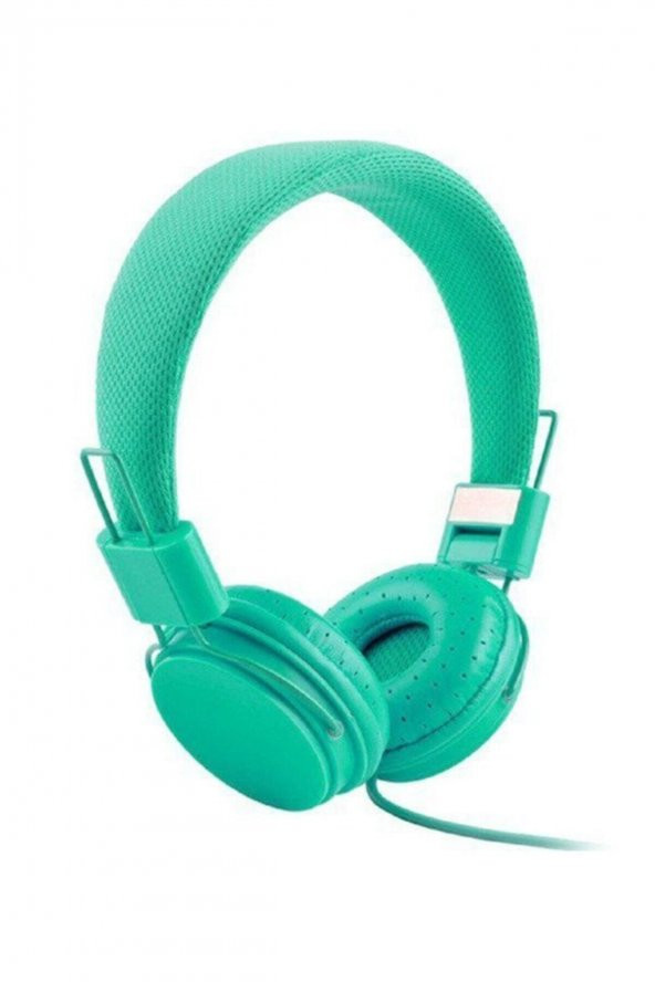 Color Ep05 Kafa Bantlı Renkli Mikrofonlu Kulaklık Su Yeşili