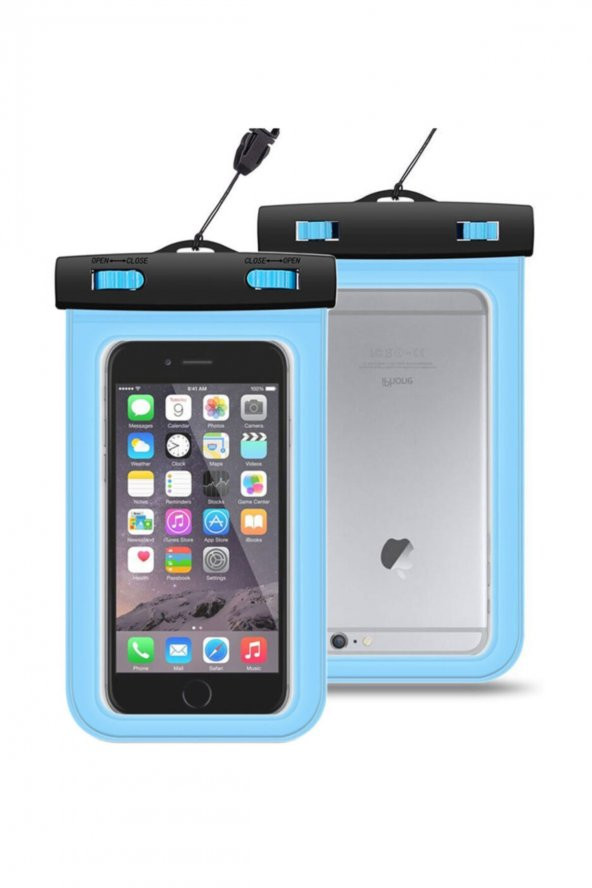 Tüm Telefonlarla Uyumlu Su Geçirmez Waterproof Su Altı Cep Telefonu Kılıfı Boyun Askılı Kılıf