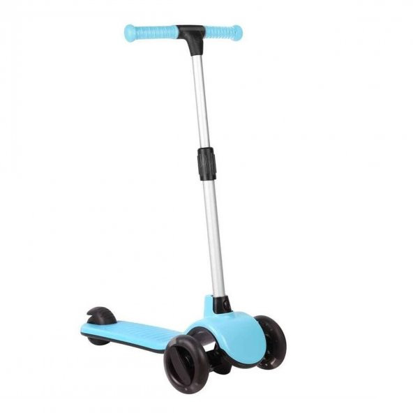 30904-LC Lets Ride One 3 Tekerlekli Işıklı Mavi Scooter -Enfal