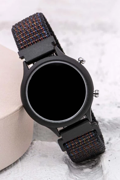 Yeni Sezon Cırtlı Yapışır Kordon Siyah renk led Bileklik Kol Saat ST-304055 - Resim 4