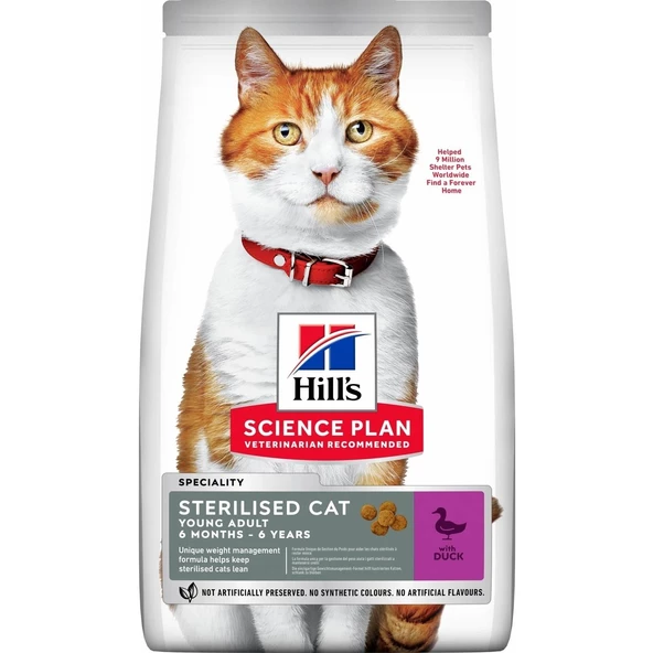 Hill's Kısırlaştırılmış Ördekli Kedi Maması 10 Kg