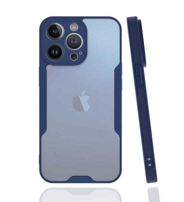 Apple iPhone 13 Pro Max Kılıf Kamera Korumalı Arkası Şeffaf Silikon - 6
