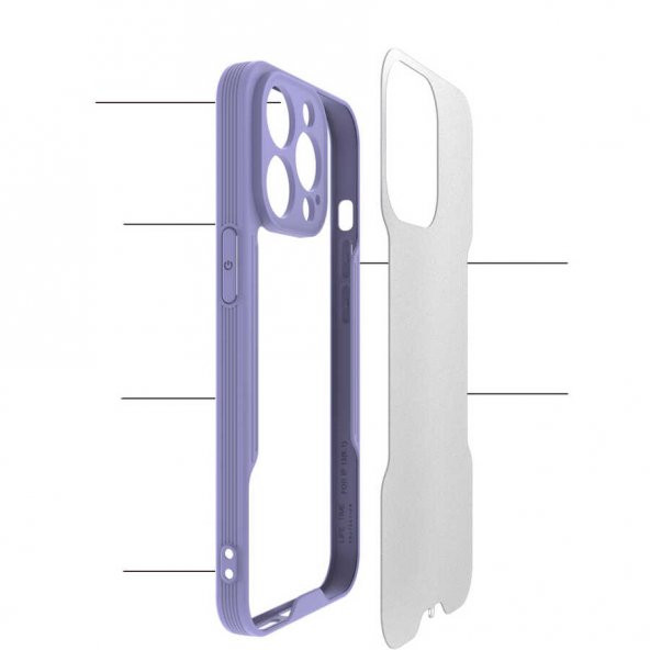 Apple iPhone 13 Pro Max Kılıf Kamera Korumalı Arkası Şeffaf Silikon - 2