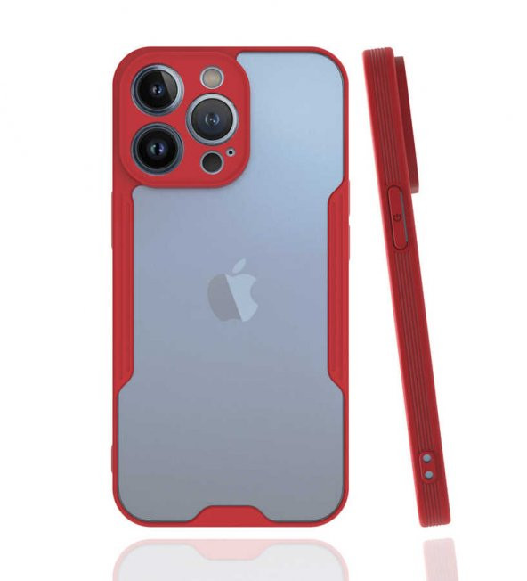 Apple iPhone 13 Pro Max Kılıf Kamera Korumalı Arkası Şeffaf Silikon - 5