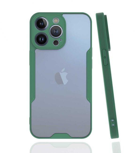Apple iPhone 13 Pro Max Kılıf Kamera Korumalı Arkası Şeffaf Silikon - 7