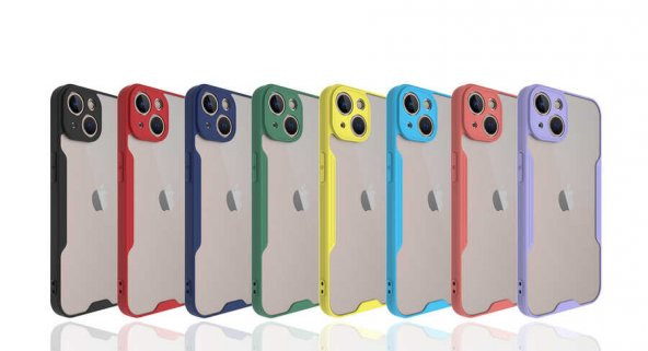 Apple iPhone 13 Mini Kılıf Kamera Korumalı Arkası Şeffaf Silikon - 2