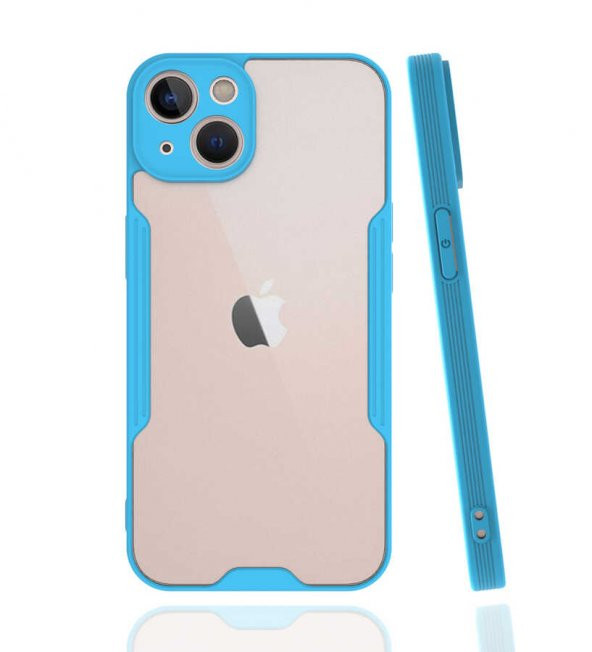 Apple iPhone 13 Mini Kılıf Kamera Korumalı Arkası Şeffaf Silikon - 5