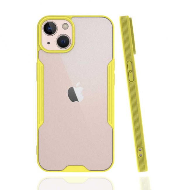 Apple iPhone 13 Mini Kılıf Kamera Korumalı Arkası Şeffaf Silikon - 12