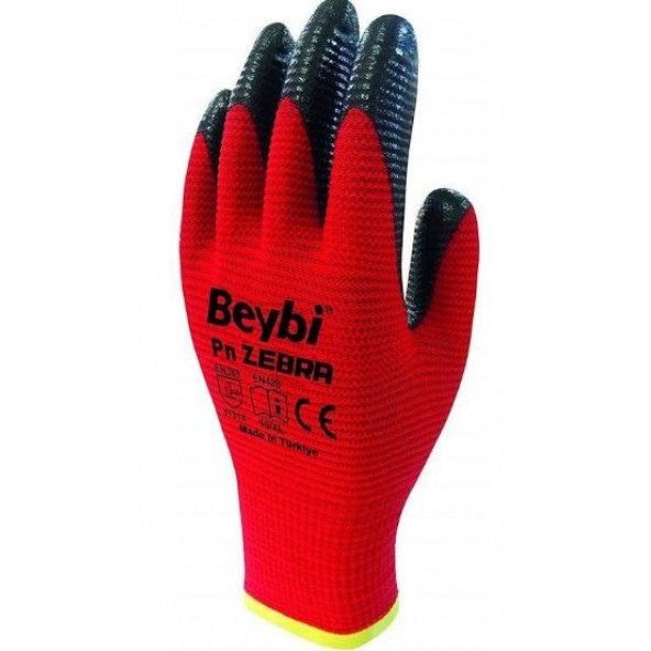 BEYBİ ZEBRA NİTRİL ELDİVEN KIRMIZI 9 - 10 - 12 çifli satışta