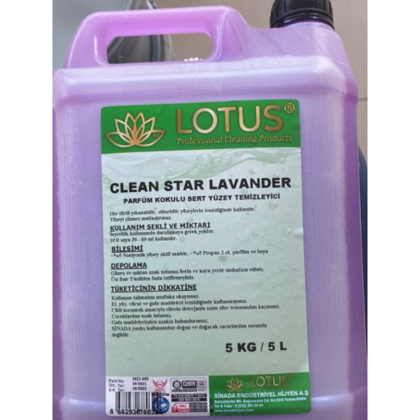 lavanta KOKULU 5 KG KONSANTRE YÜZEY TEMİZLEYİCİ