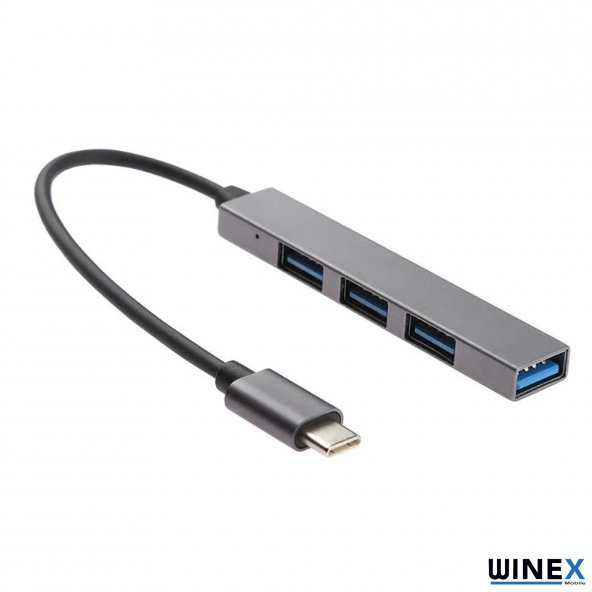 Winex 4in1 Macbook, Phone, Android Type-C to 4xUsbA Çoğaltıcı Adaptör Port Hub - 2