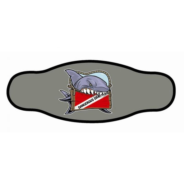 BESTDIVERS Maske Arkalığı DANGEROUS DIVE Neopren - 1