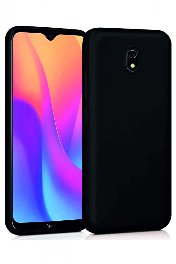 Xiaomi Redmi 8A Siyah Silikon Rubber Kılıf Arka Kapak