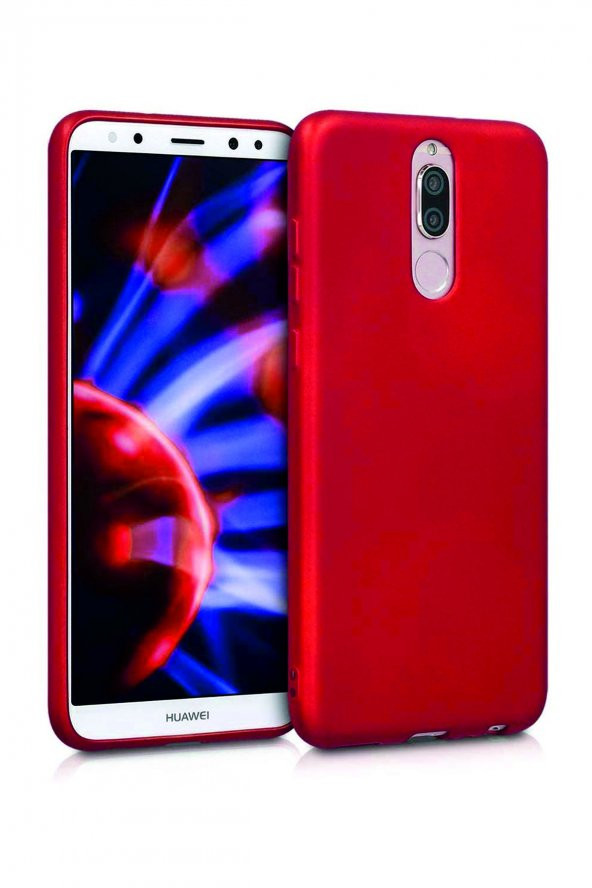 Huawei Mate 10 Lite Kırmızı Silikon Rubber Kılıf Arka Kapak