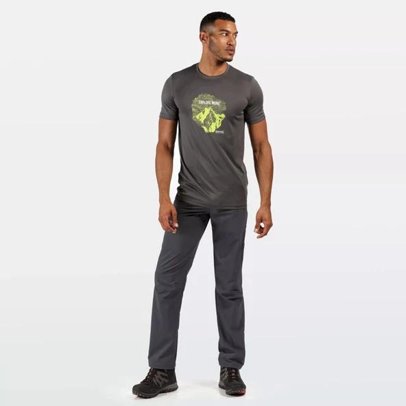 Regatta Fingal V Erkek Kısa Kollu Tişört Koyu Gri RMT216 - Resim 3