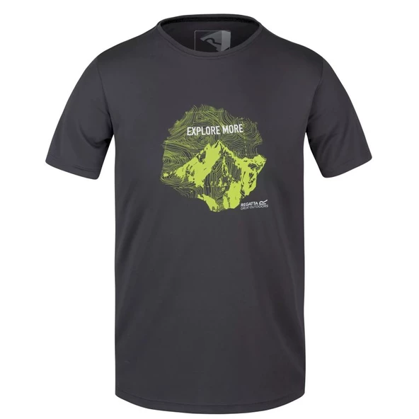 Regatta Fingal V Erkek Kısa Kollu Tişört Koyu Gri RMT216 - Resim 4